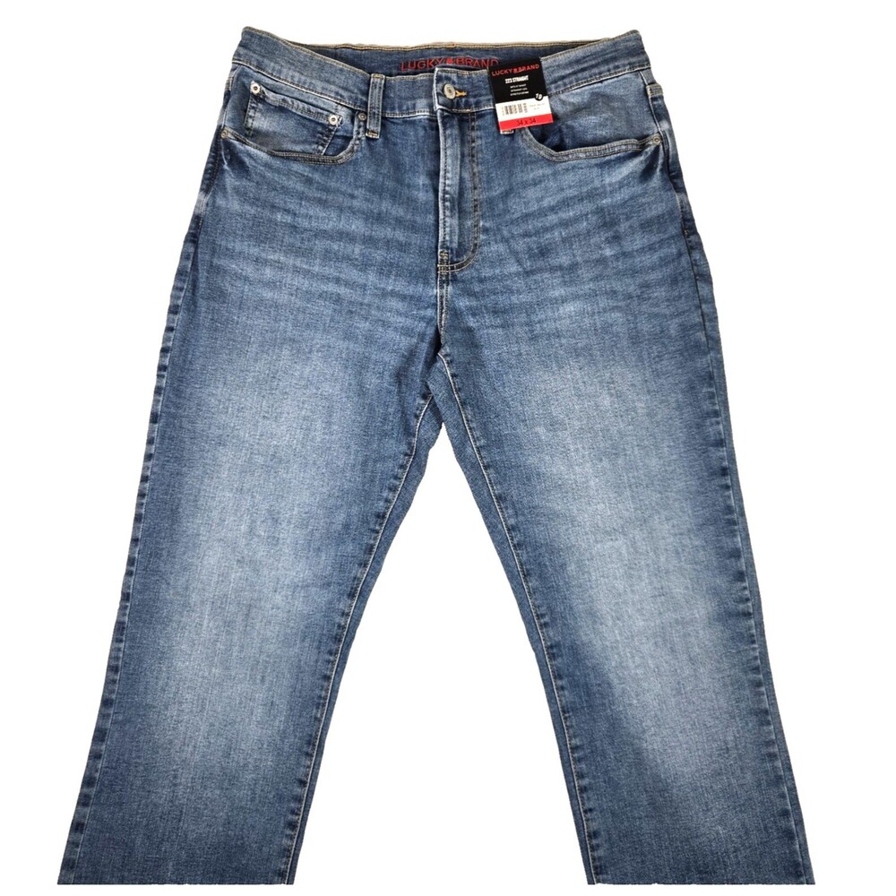Lucky Brand Men's 223 Jean Straight Fit Cotton Dark Blue size 34x34 New